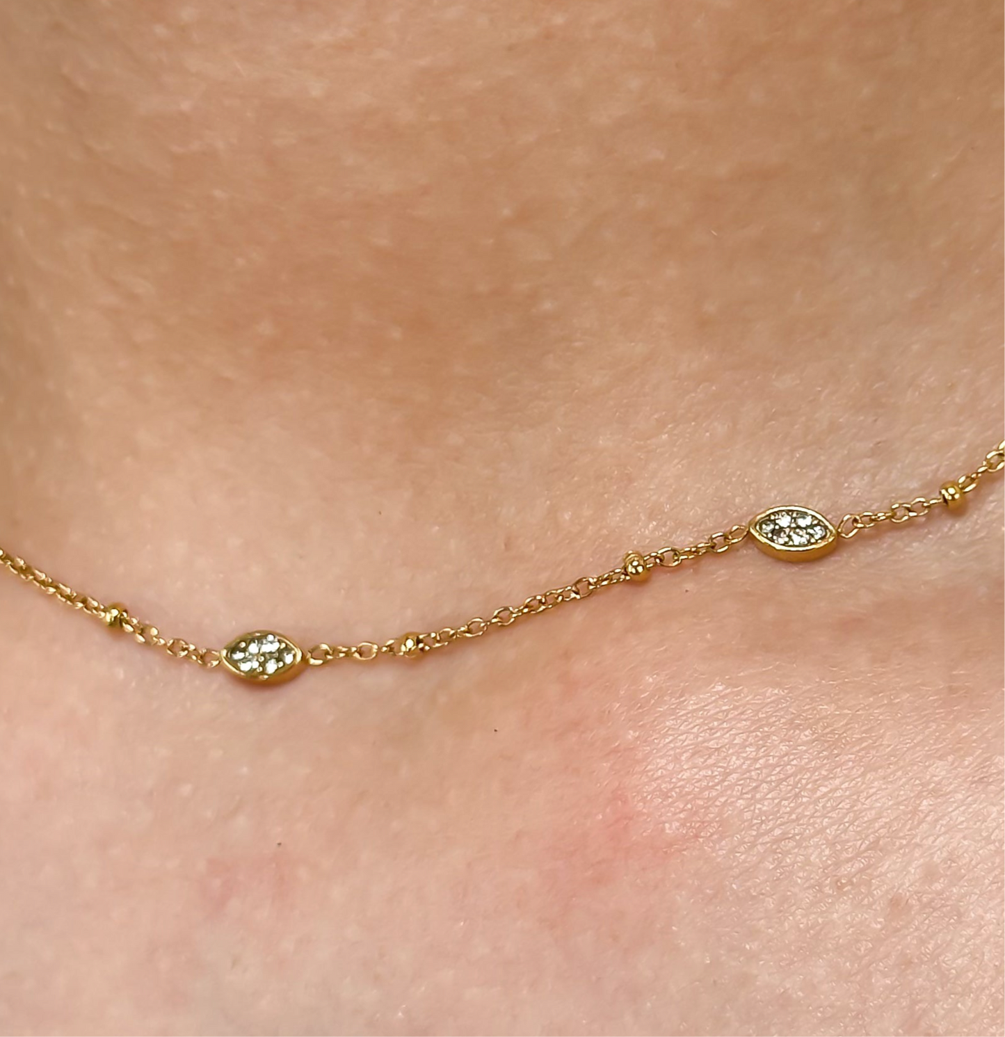 Cadena Ojitos de Zirconias