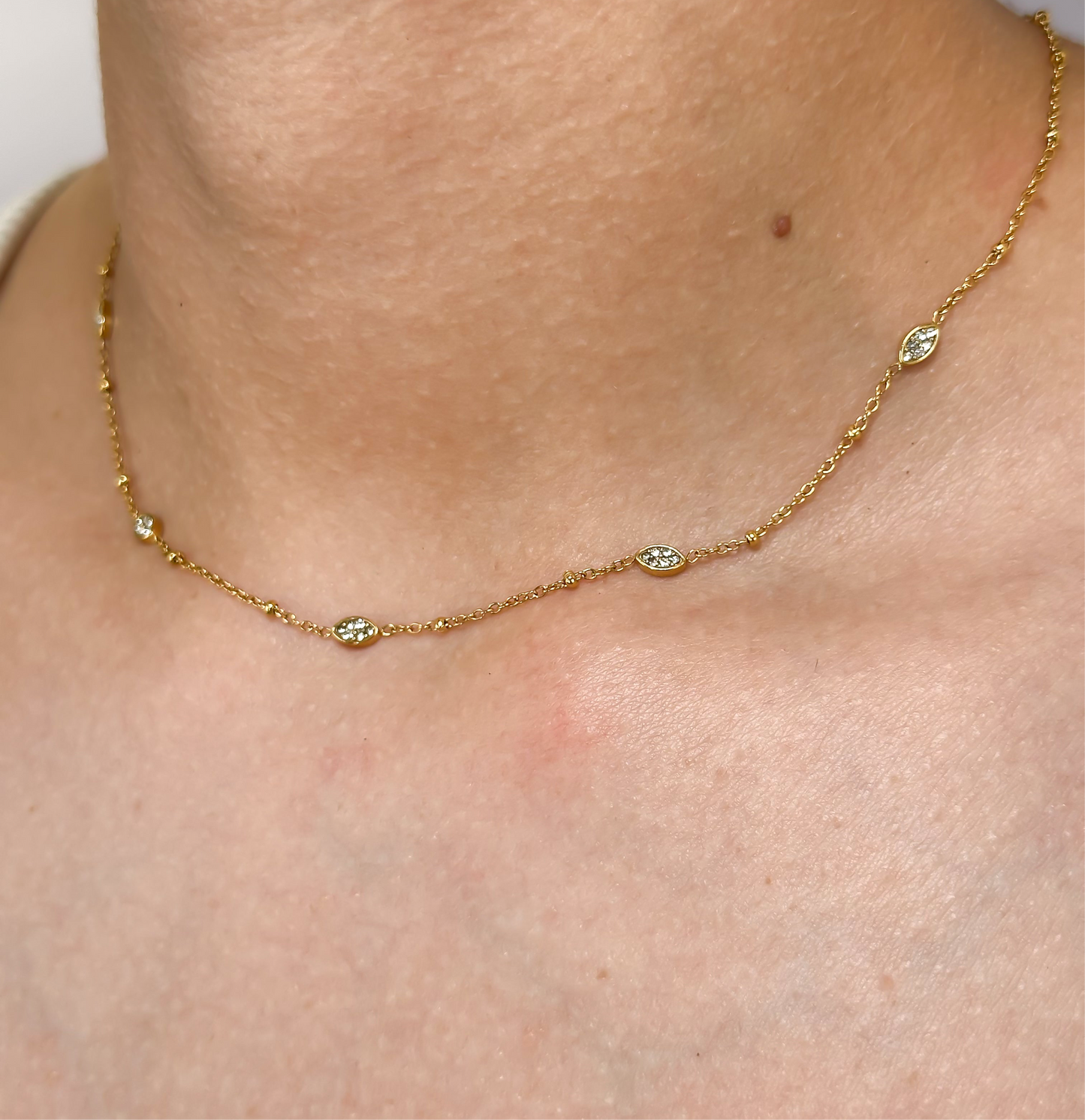 Cadena Ojitos de Zirconias