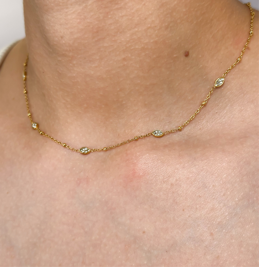 Cadena Ojitos de Zirconias