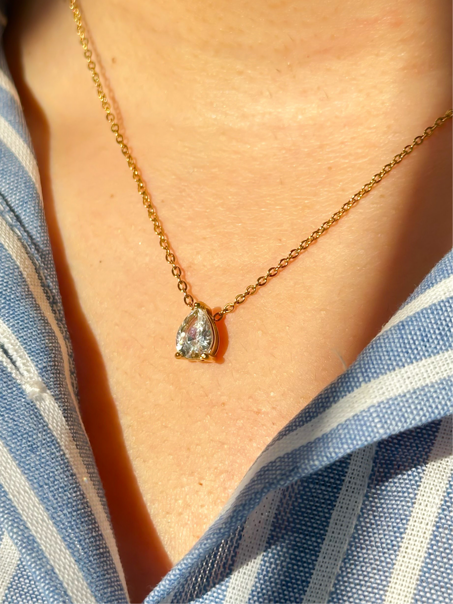 Cadena Diamante Gota