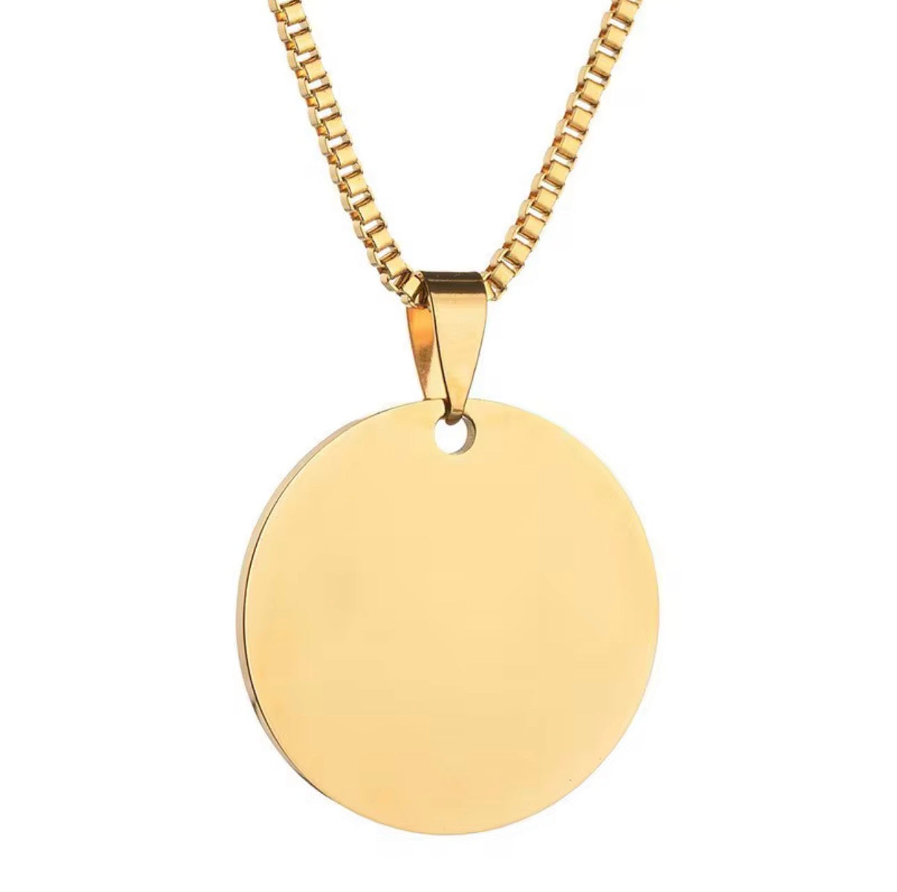 Cadena medalla circular