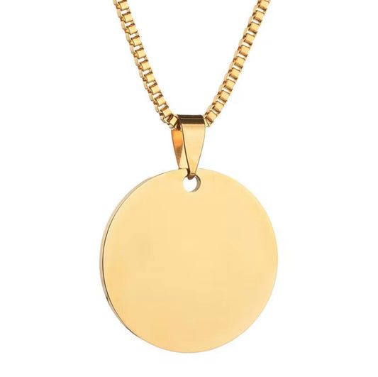 Cadena medalla circular