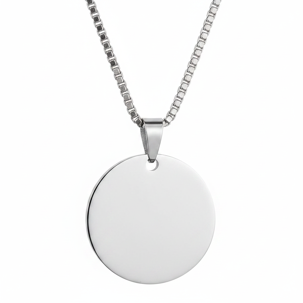 Cadena medalla circular